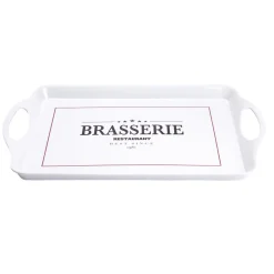 Plateau rectangulaire brasserie restaurant blanc 34x50,5cm