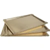 Plateau rectangulaire doré en carton x3