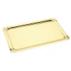 Plateau rectangulaire en carton doré x 5