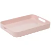 Plateau rectangulaire mélamine rose