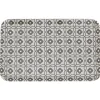 Plateau rectangulaire mélamine design carreaux de ciment gris