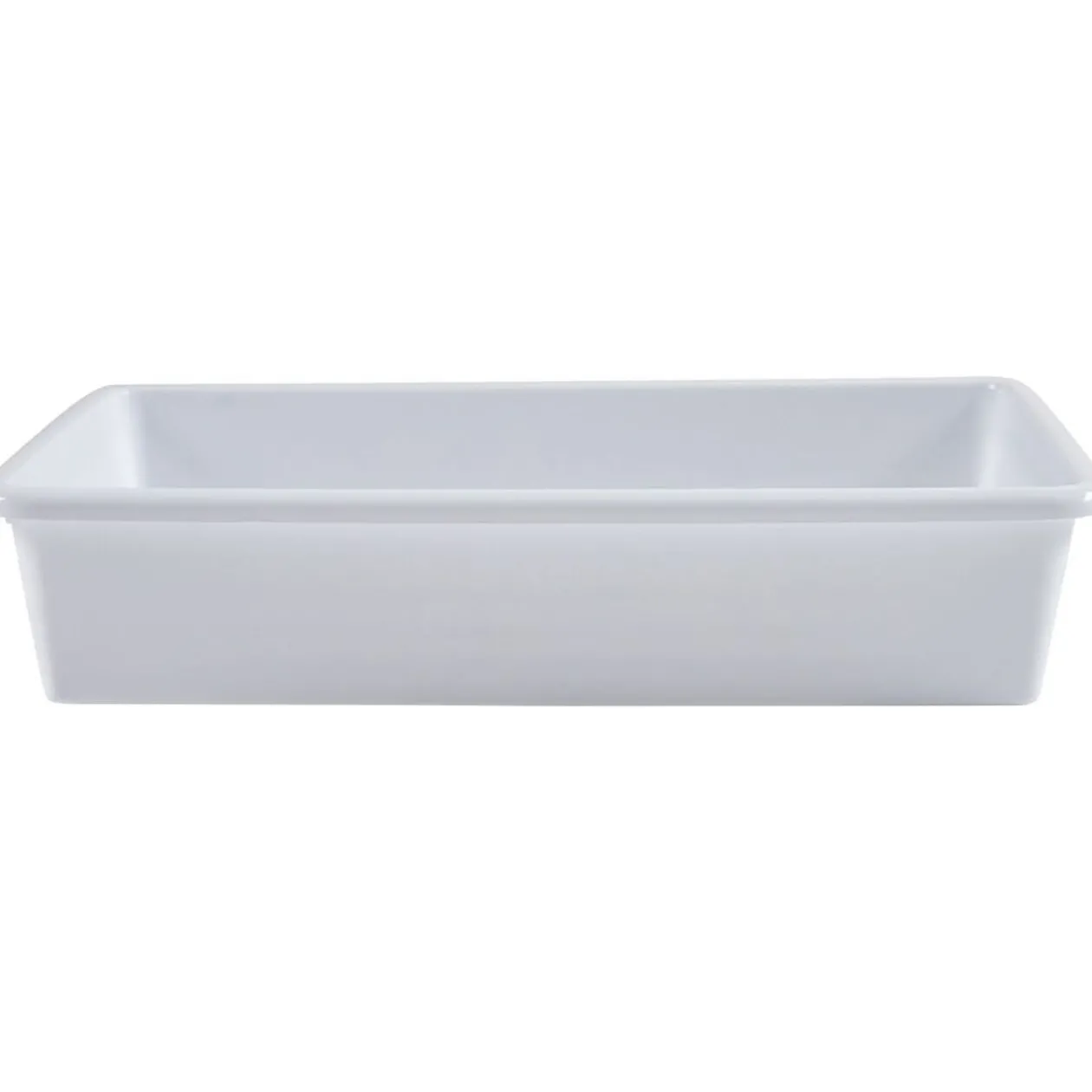 Plateau rectangulaire plastique blanc 3L