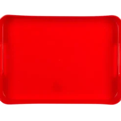 Plateau rectangulaire rouge