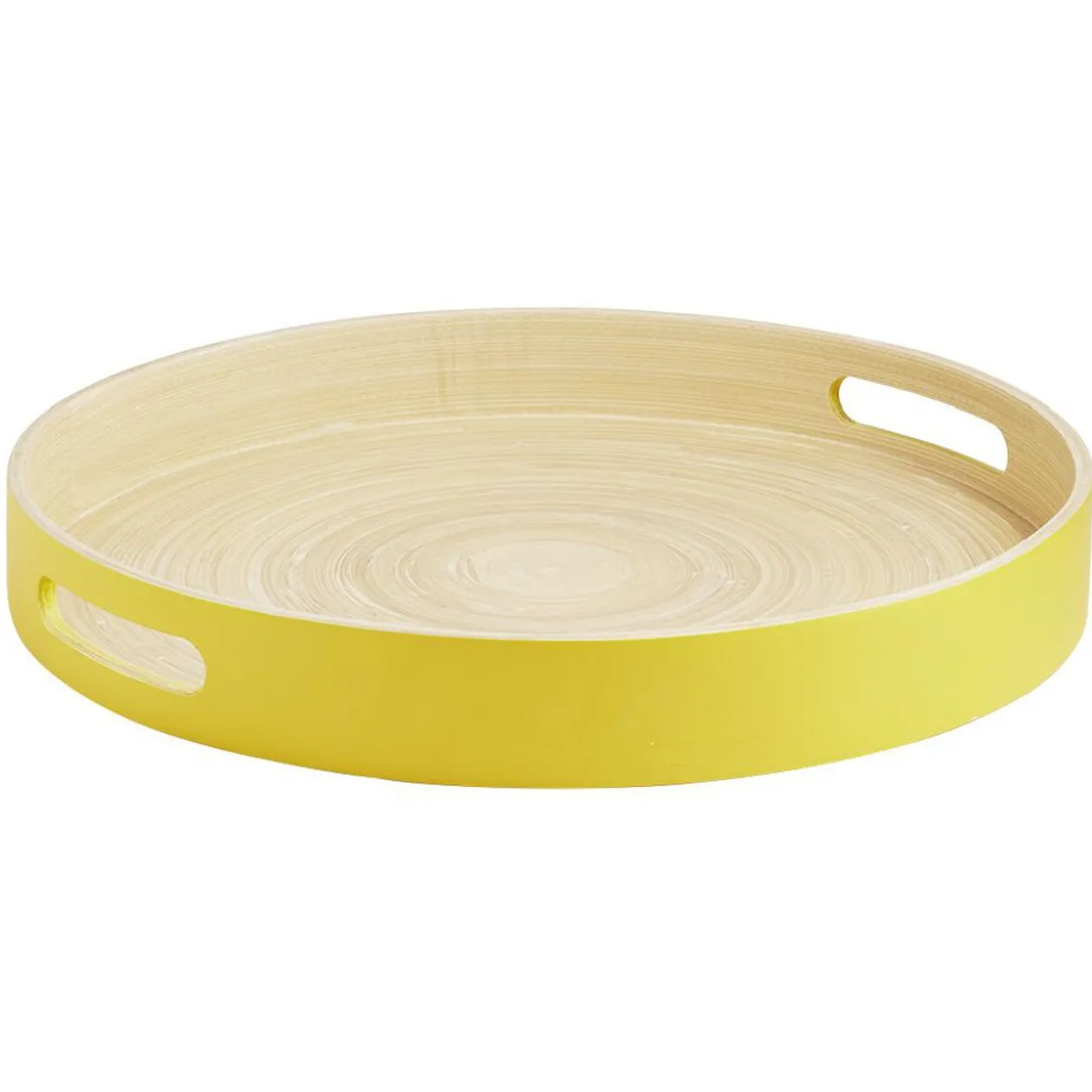 Plateau rond en bambou coloré Ø35 cm