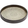 Plateau rond en mdf design noir naturel Ø38 cm