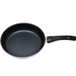 Poêle antiadhésive inox poignée bakélite noire