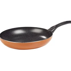 Poêle effet pierre noire et orange x2