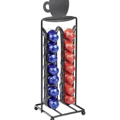 Porte capsules à café en métal design tasse noir