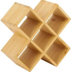 Porte épice 5 cases bambou 17x17xH9cm