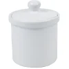 Pot avec couvercle blanc