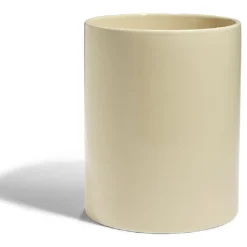 Pot de conservation 1,6L grès carreau de ciment couvercle bambou Ø14,2xH17,7cm