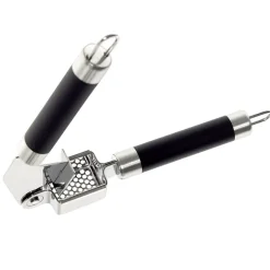 Presse-ail en inox avec manche en plastique L.19cm