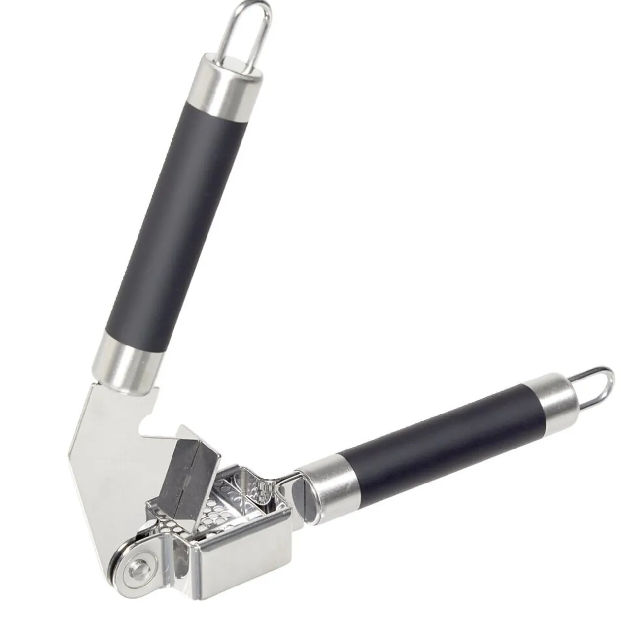 Presse-ail en inox avec manche en plastique L.19cm