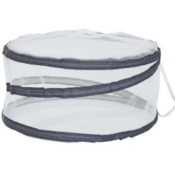 Protège plat rétractable filet tissu x2 - polyester Ø30xH14cm