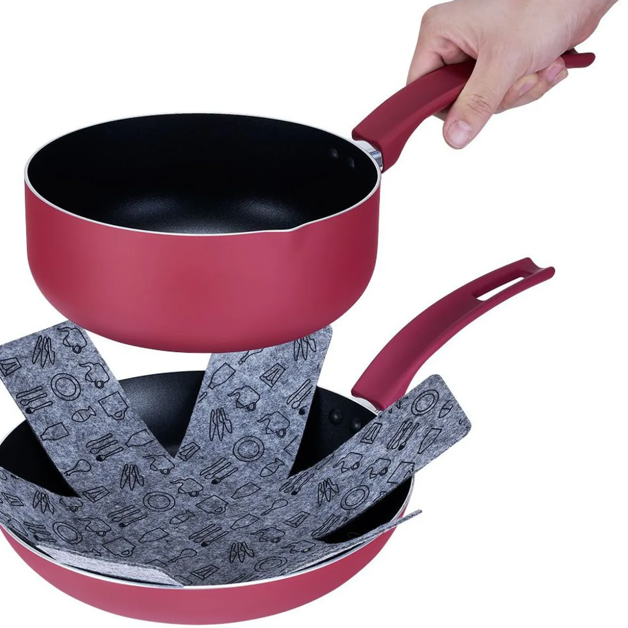 Protège poêle en feutrine x2