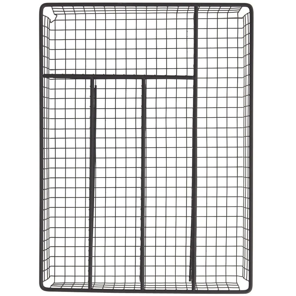 Range couvert pour tiroir grillage en fer noir