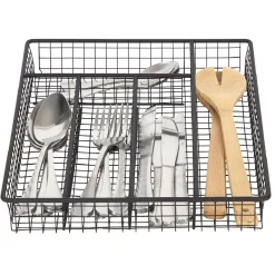 Range couvert pour tiroir grillage en fer noir