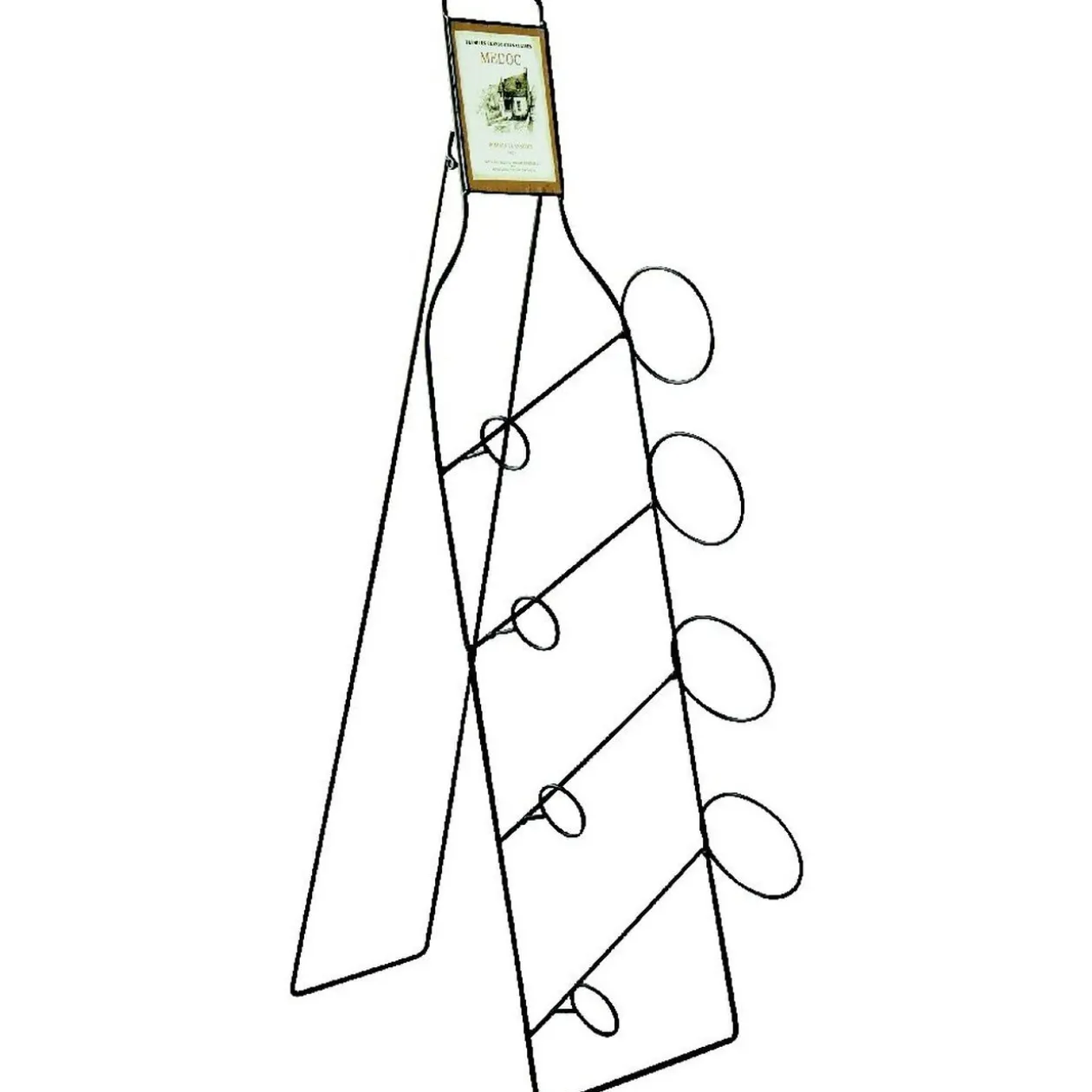 Range-bouteille noir 4 bouteilles