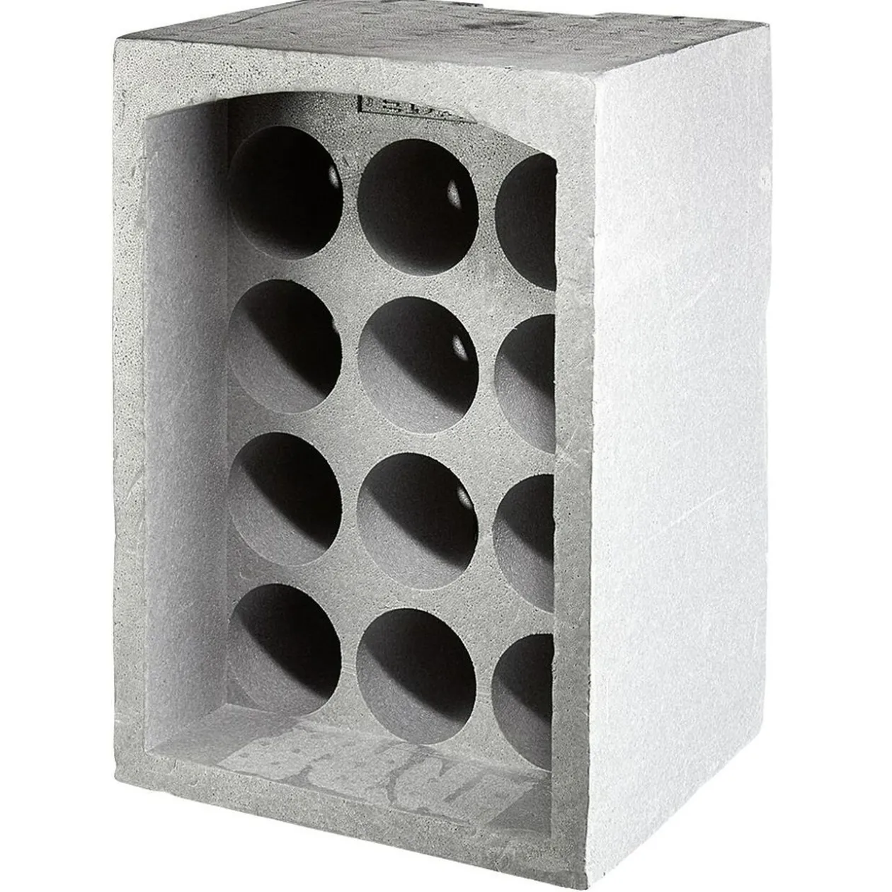 Range-bouteilles 12 emplacements gris