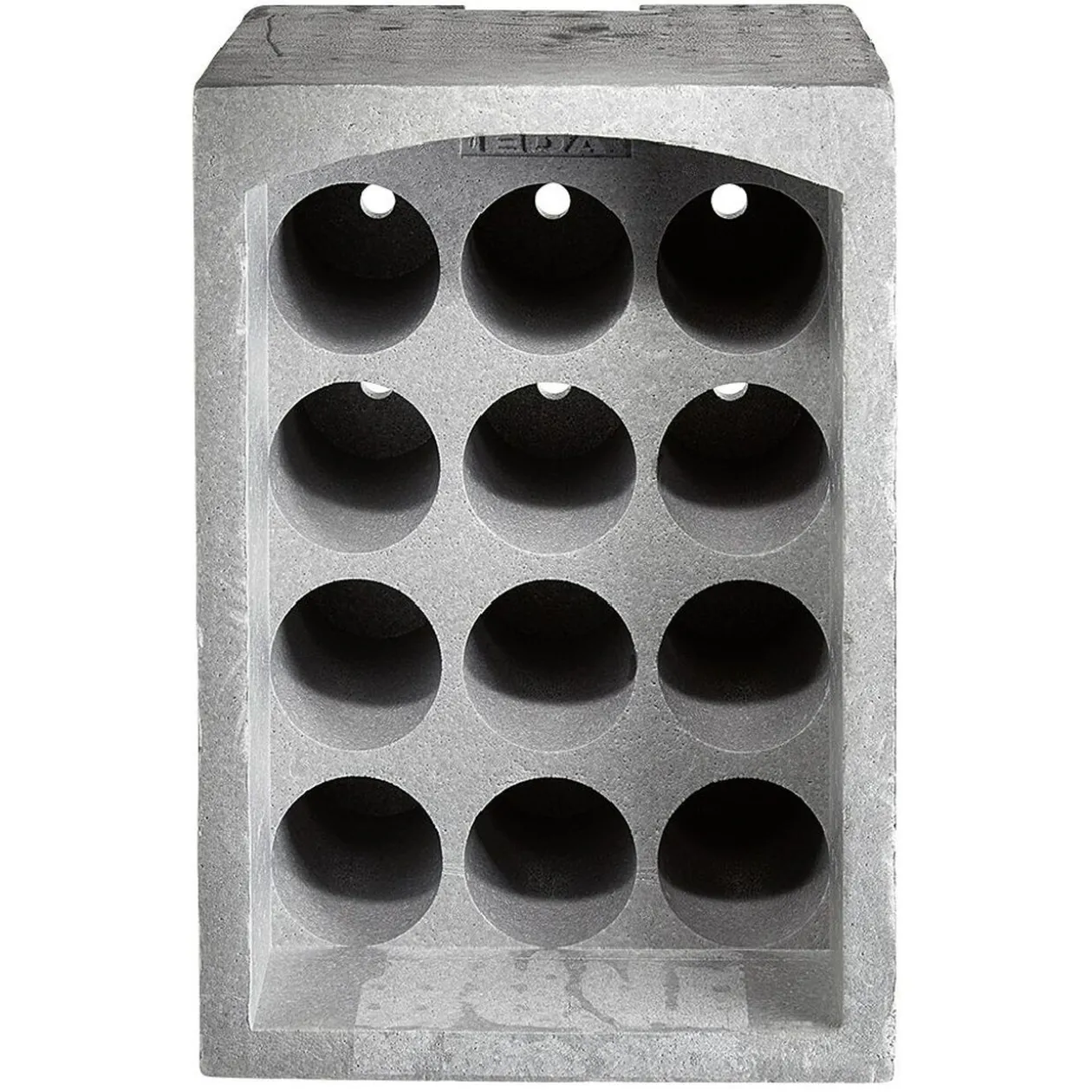 Range-bouteilles 12 emplacements gris