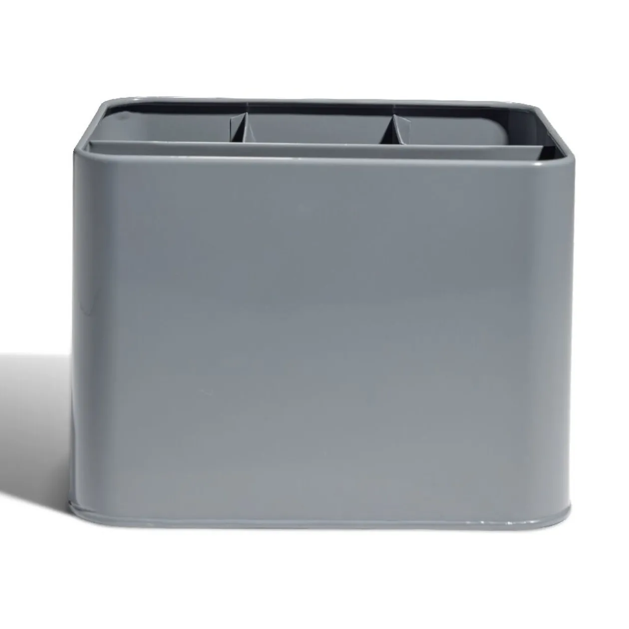 Rangement couverts fer gris 17x13xH12cm