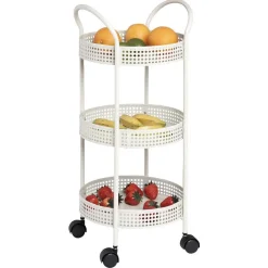 Resserre légumes à roulettes gris clair