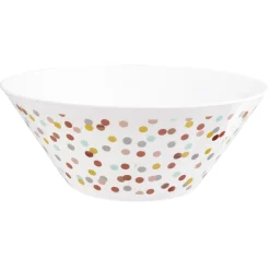 Saladier en plastique décor pois multicolore