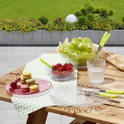 Saladier en plastique transparent effet martelé