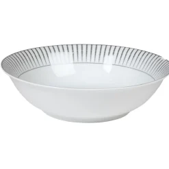 Saladier en porcelaine motif argenté