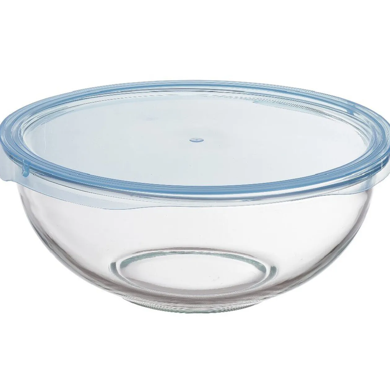 Saladier en verre avec couvercle x 2