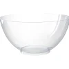 Saladier rond en plastique transparent