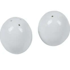 Salière et poivrière blanches