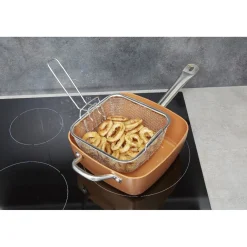 Sauteuse multifonctions cuivrée