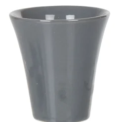 Service à café faïence ardoise gris blanc 6 personnes