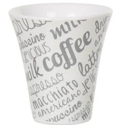 Service à café faïence ardoise gris blanc 6 personnes