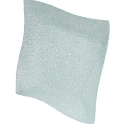 Service à vaisselle motif vague relief transparent 12 pièces