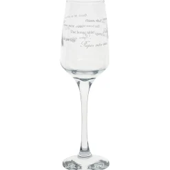 Service à verre transparent avec inscriptions phrases x12