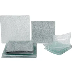 Service vaisselle carré 18 pièces