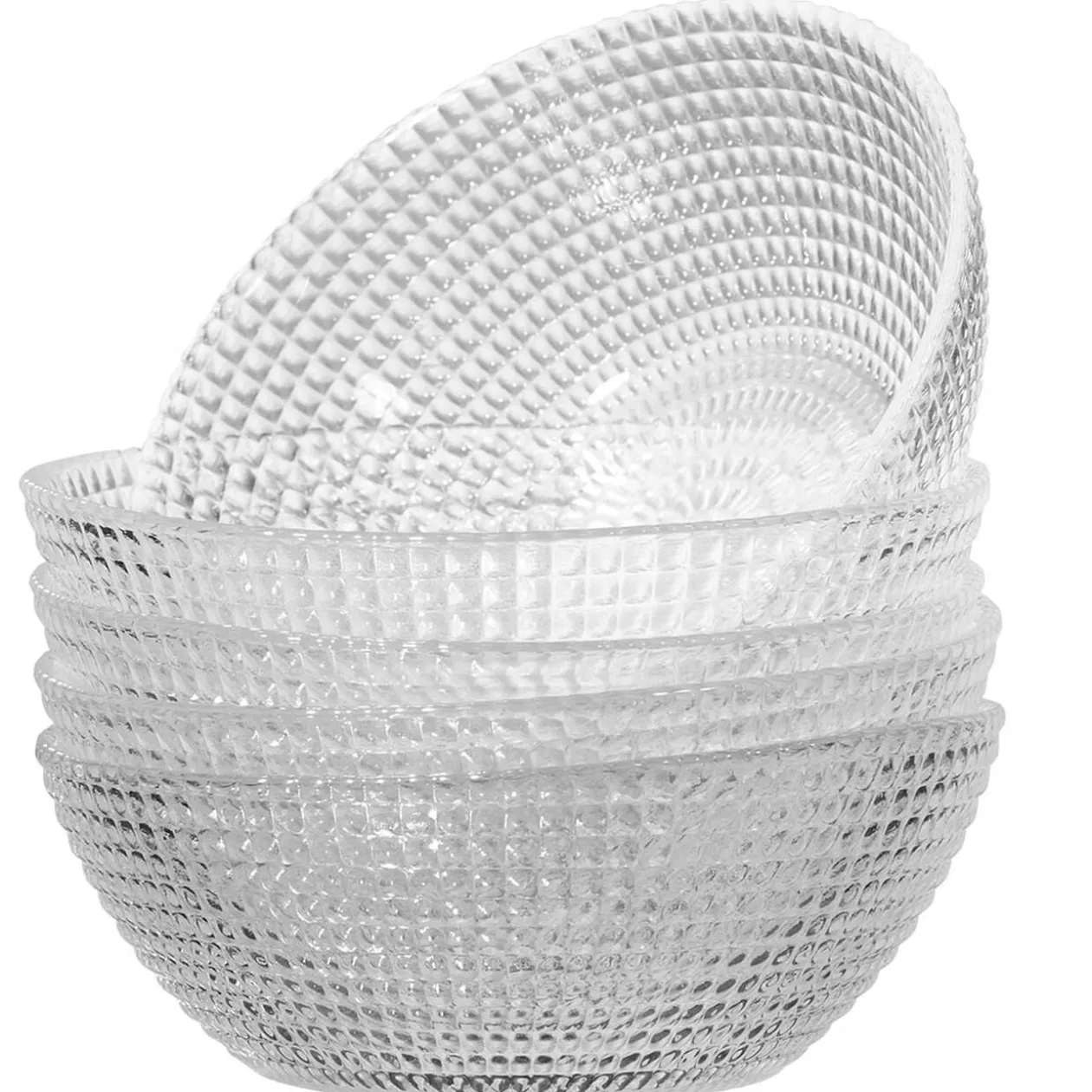 Service vaisselle en verre transparent