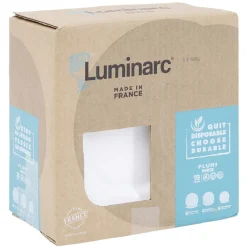 Service vaisselle Luminarc verre blanc 18 pièces
