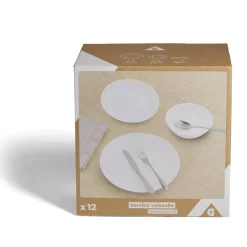 Service vaisselle opale 12 pièces