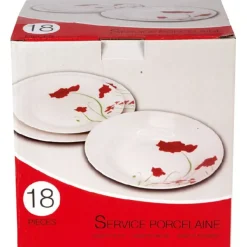 Service vaisselle porcelaine 18 pièces