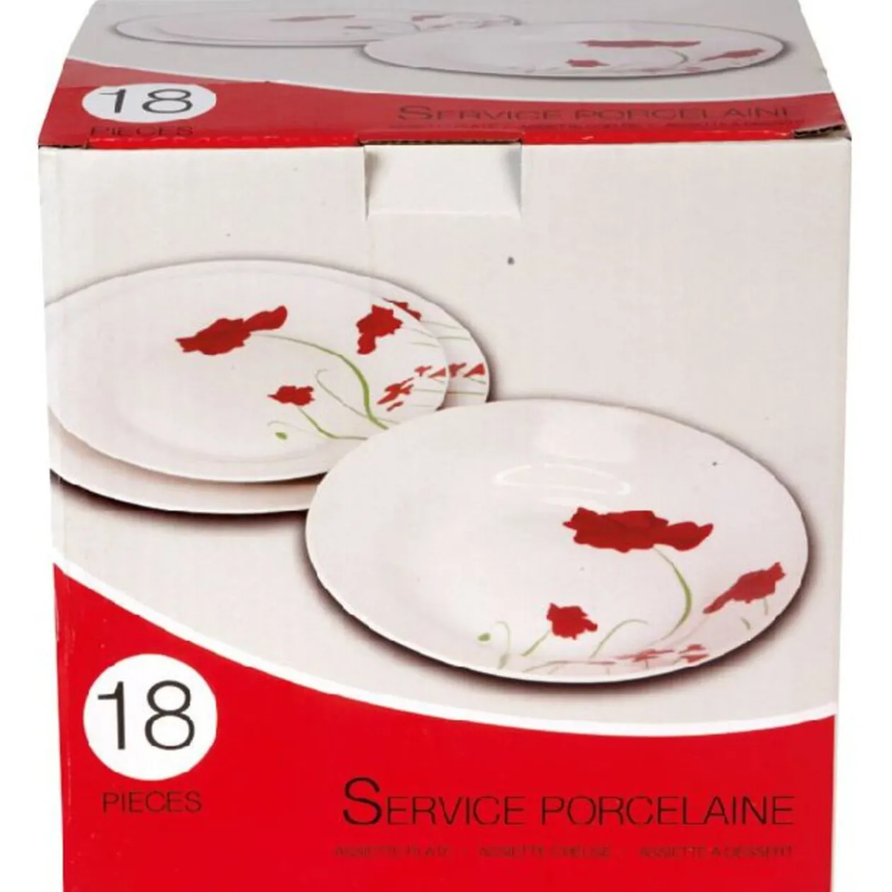 Service vaisselle porcelaine 18 pièces