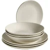 Service vaisselle porcelaine blanc 18 pièces