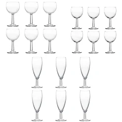Service verre à pied ballon et flûte 18 pièces