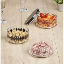 Serviteur apéritif 3 niveaux empilables