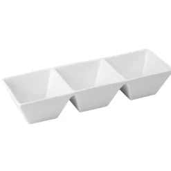 Set apéritif 3 compartiments blanc