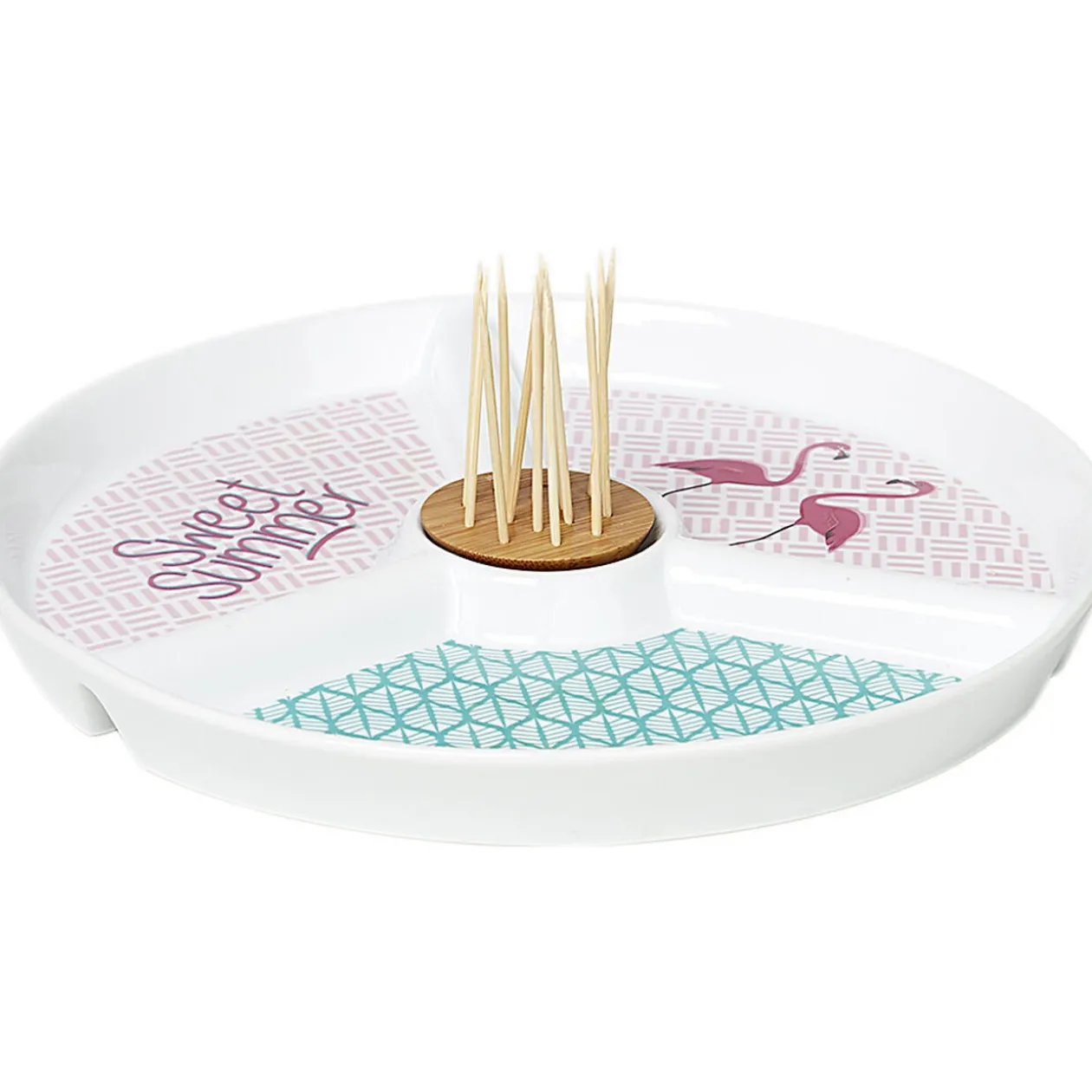 Set apéritif porcelaine design flamant rose