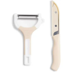 Set couteau et éplucheur inox et plastique - 3 modèles