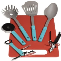 Set planche à découper avec 6 ustensiles de cuisine